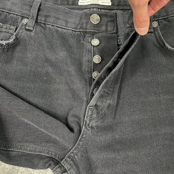Free People Maggie Mid Rise Straight Jeans Cropped Distressed Ripped Sz 29 - Picture 10 of 12